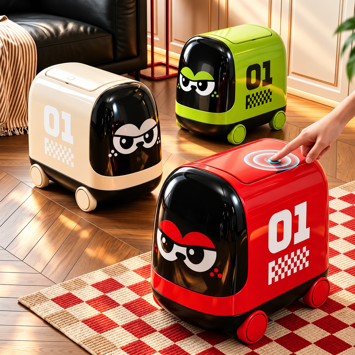 Little Zoomie Wheels Car Dustbin