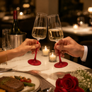 Luxury Red Champagne Glass
