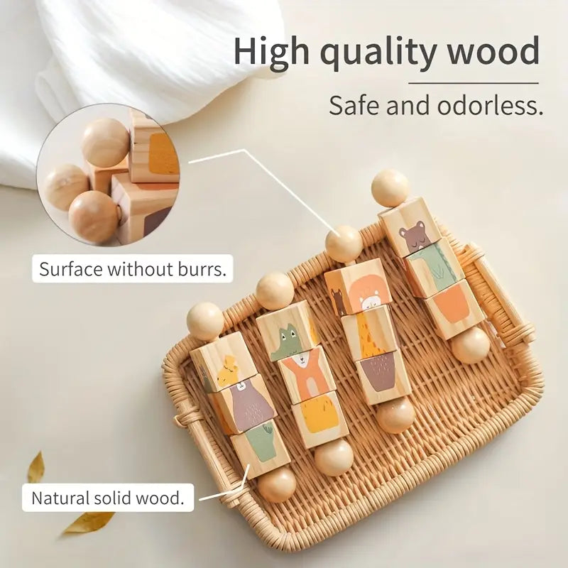 TwistyTails Wooden Animal Puzzle Toy
