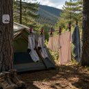 Portable Travel Clothesline with Clips