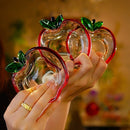 Apple Shaped Glass Dip Bowl