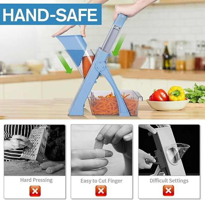 One-Press Vegetable Cutter & Slicer