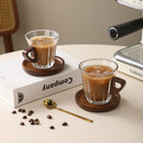 Premium Café Glass Cup Set