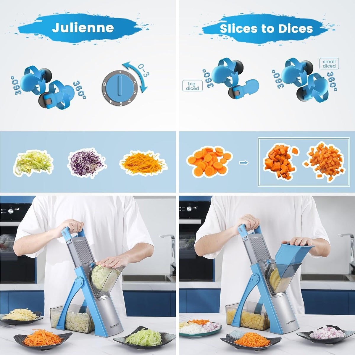 One-Press Vegetable Cutter & Slicer