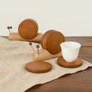 Wooden Snail Coaster Set