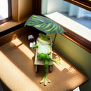 Relaxing Wine Glass Frog Figurine