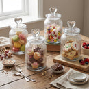 Elegant Heart Glass Storage Jar