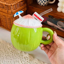Coconut Breeze Straw Mug