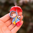 Cute Umbrella Girl Car Ornament