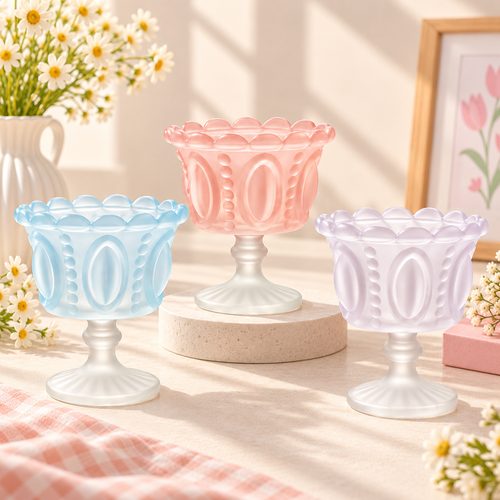 Elegant Pastel Dessert Bowl Set