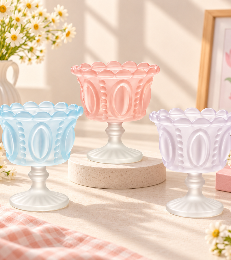 Elegant Pastel Dessert Bowl Set