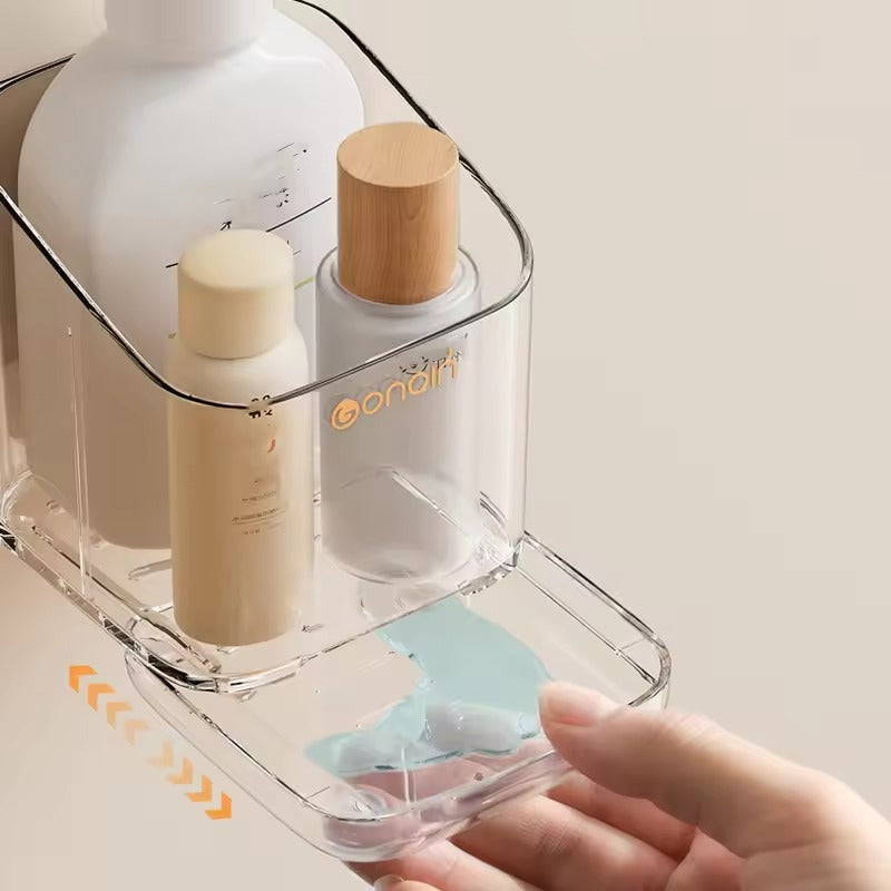 Wall-mounted bathroom organizer product view