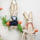 Whimsical Bunny Carrot Wall Charm