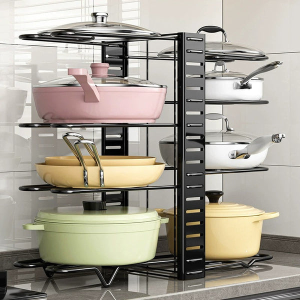 Multi-Layer Pot and Pan Storage Rack