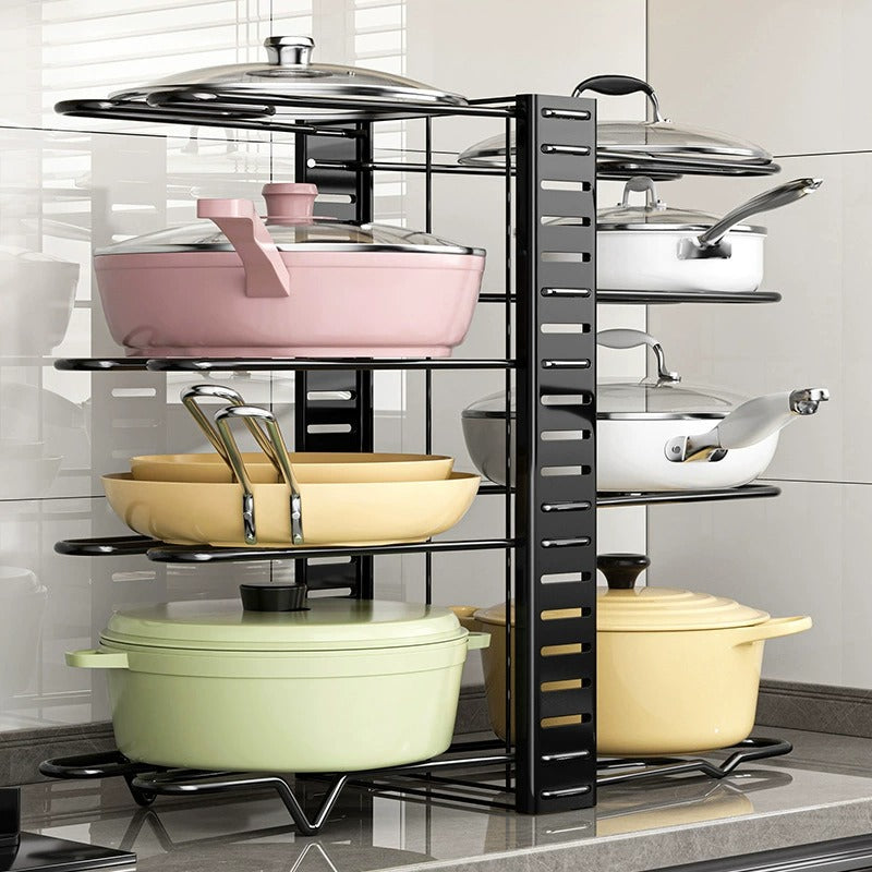 Multi-Layer Pot and Pan Storage Rack