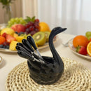 Charming Swan Fruit Fork Set