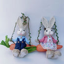 Whimsical Bunny Carrot Wall Charm