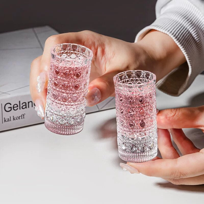 Crystal shot glass bar decor