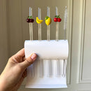 Premium Fruit Charm Glass Straw