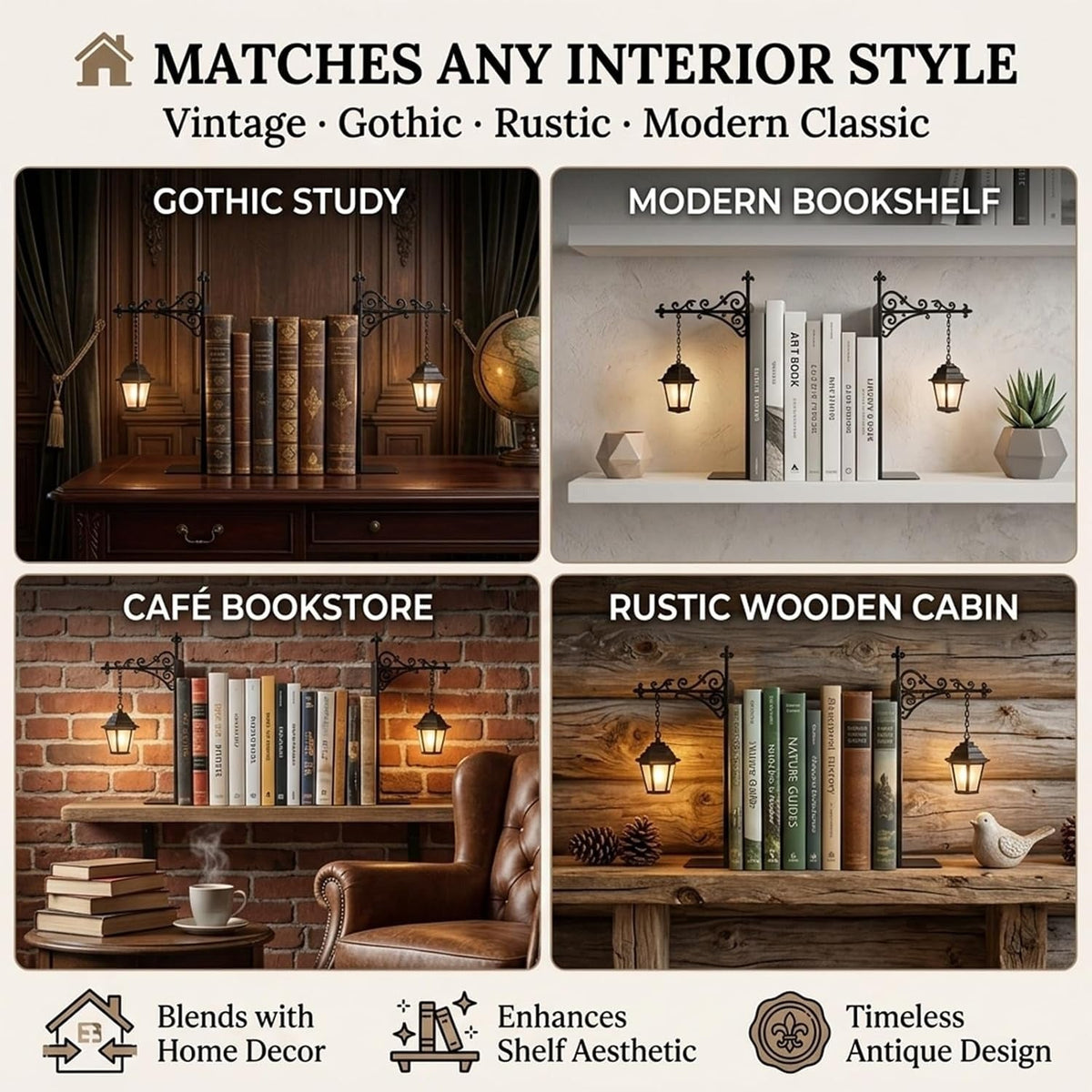 Aesthetic Bookshelf Hanging Lantern