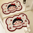 Imitation Wool Knitted Linen Floor Mat
