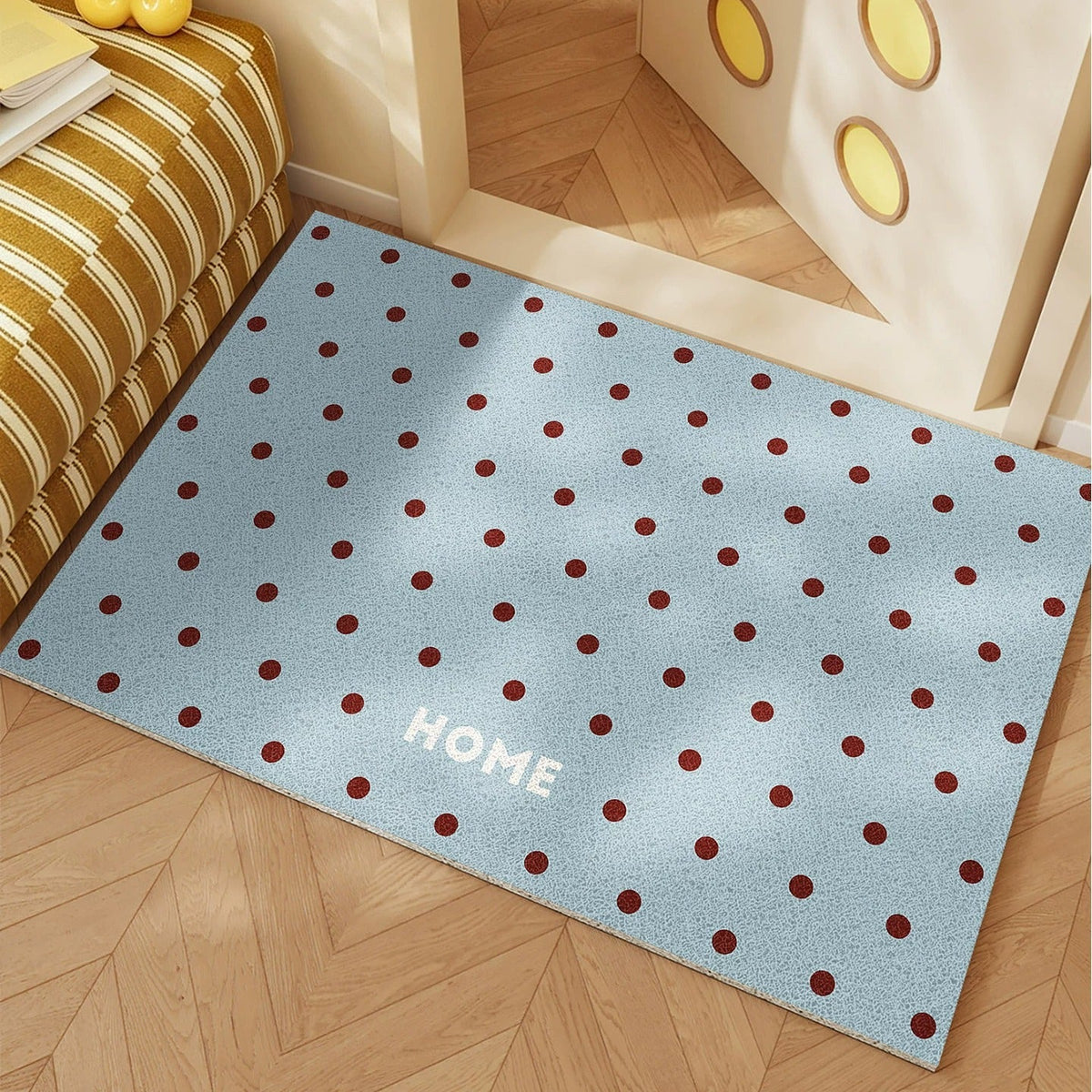 Polka Dot Woven Floor Mat