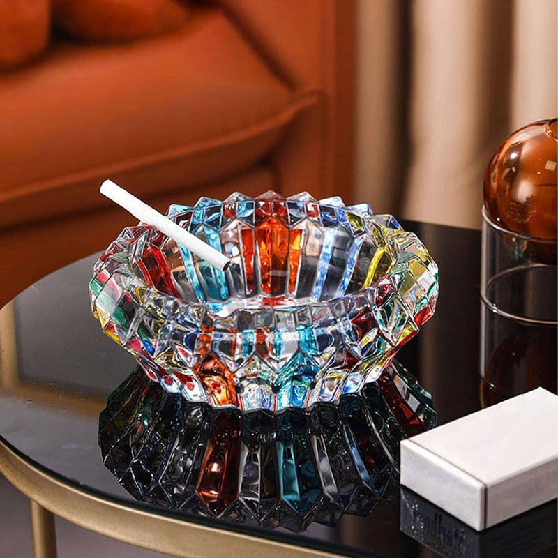 Retro Style Crystal Ashtray