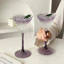 Elegant Purple Stemmed Cocktail Glass
