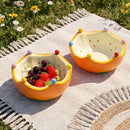Ceramic Fruit Bowl With Fruit Forks