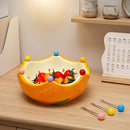 Ceramic Fruit Bowl With Fruit Forks