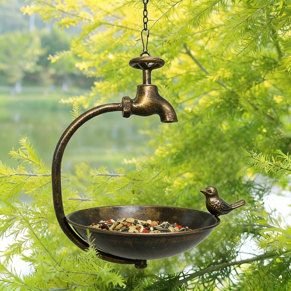 Vintage Style Hanging Bird Feeder