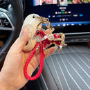 Stylish Rhinestone Horse Charm Keychain