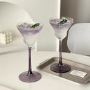 Elegant Purple Stemmed Cocktail Glass
