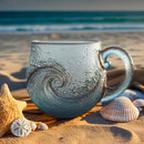 Ocean Wave Textured Glass Mug