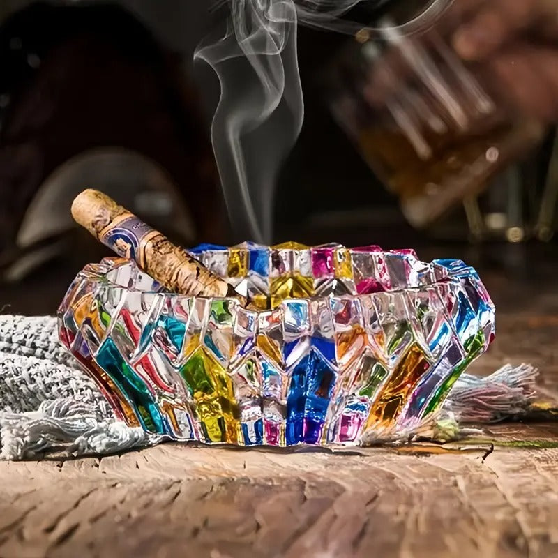 Retro Style Crystal Ashtray