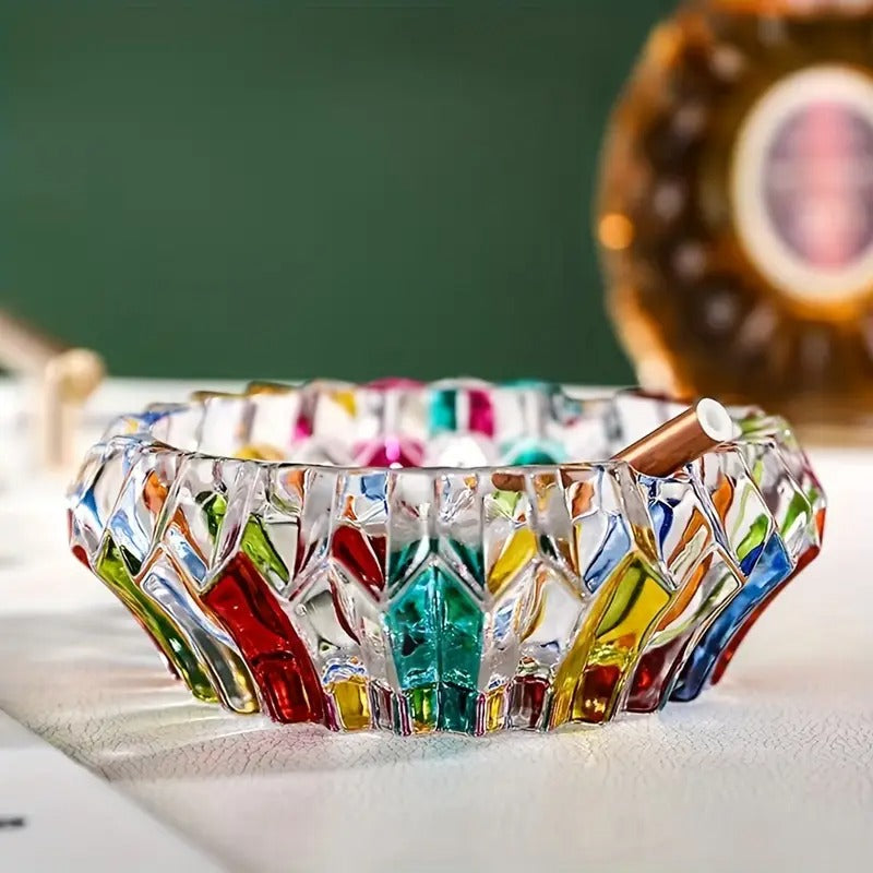 Retro Style Crystal Ashtray