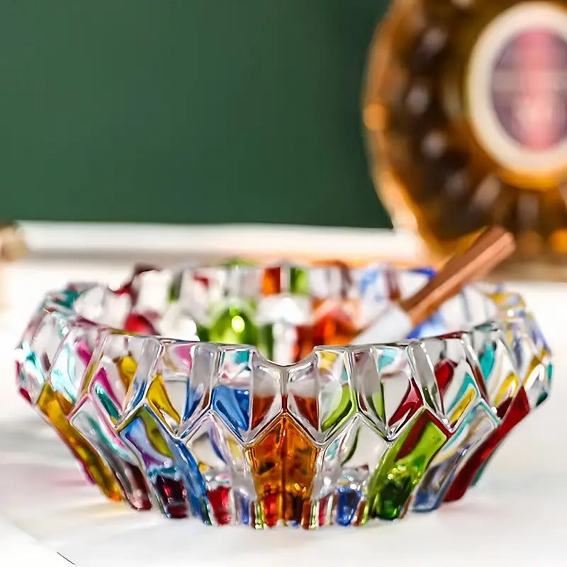 Retro Style Crystal Ashtray