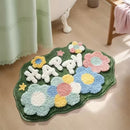 Happy Flower Microfiber Floor Mat