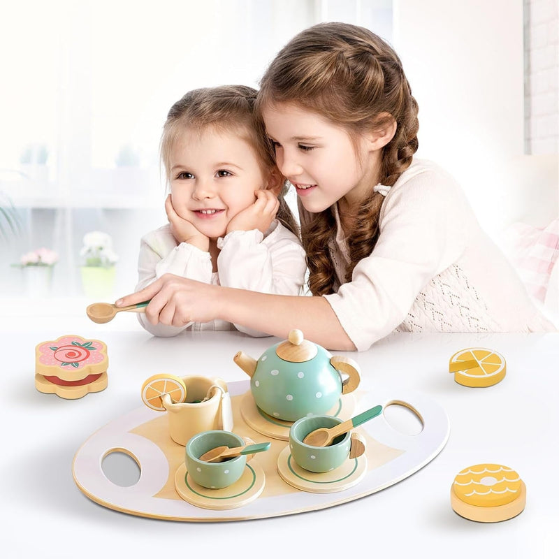Classic Wooden Tea Set For Kids