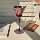 Elegant Purple Stemmed Cocktail Glass