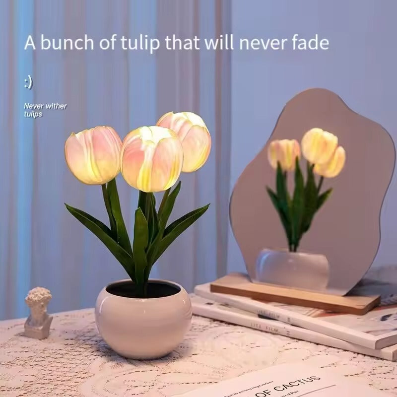 Aesthetic Bloom LED Tulip Lamp