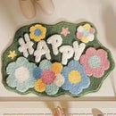 Happy Flower Microfiber Floor Mat