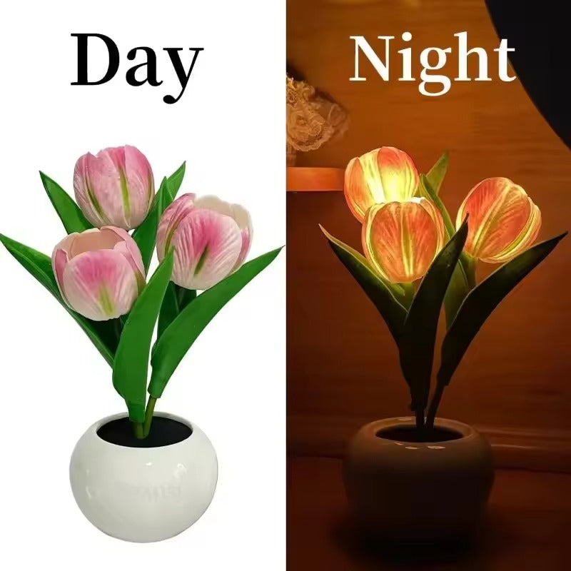 Aesthetic Bloom LED Tulip Lamp