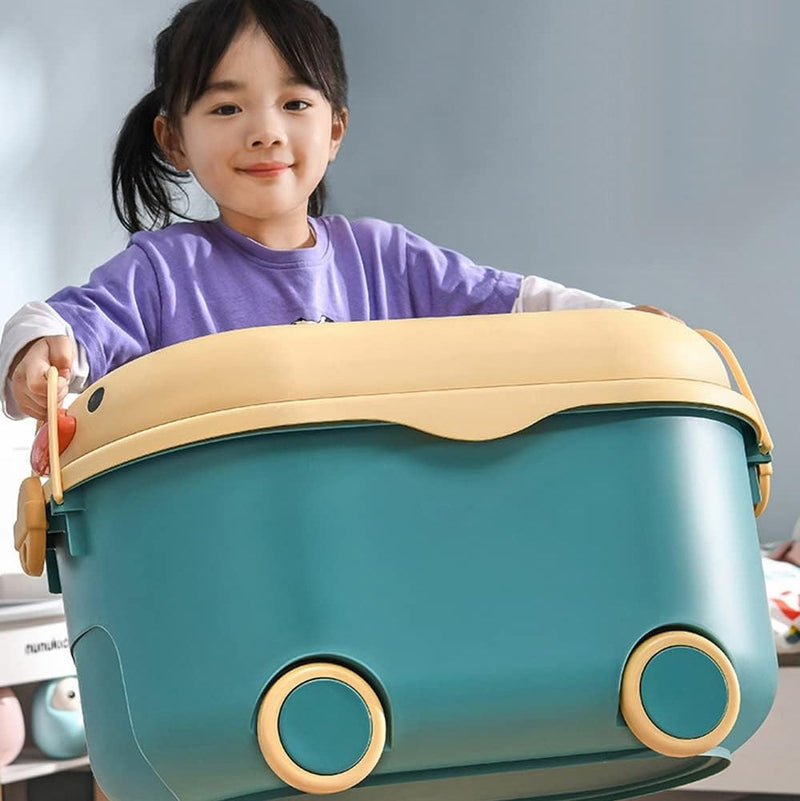Duck Design Toy Storage Box with Wheels