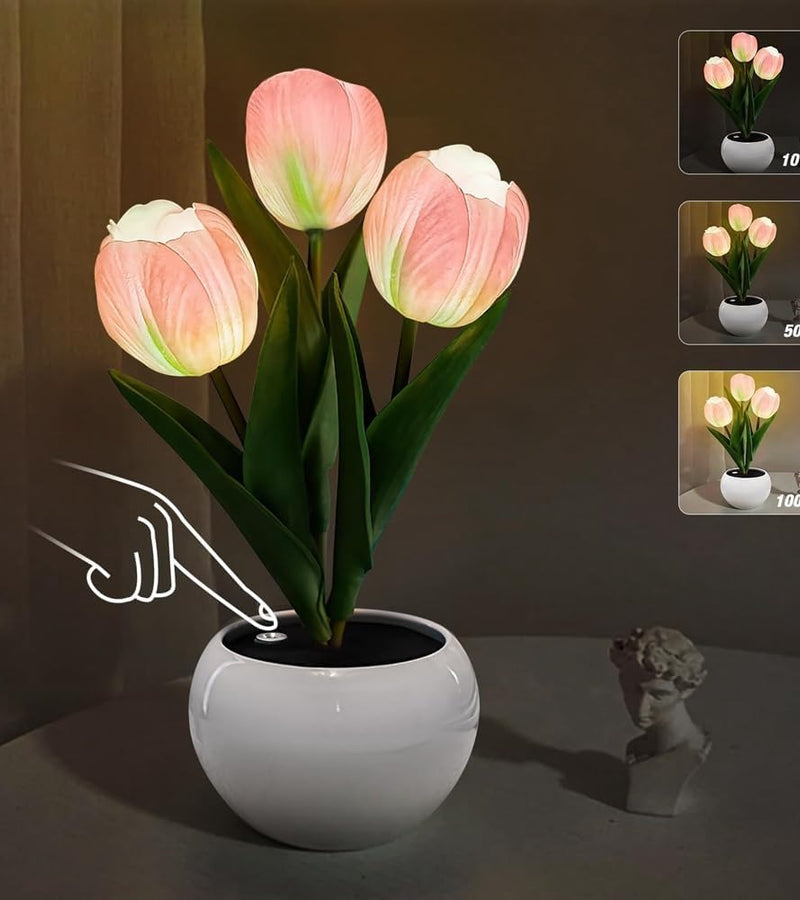 Aesthetic Bloom LED Tulip Lamp