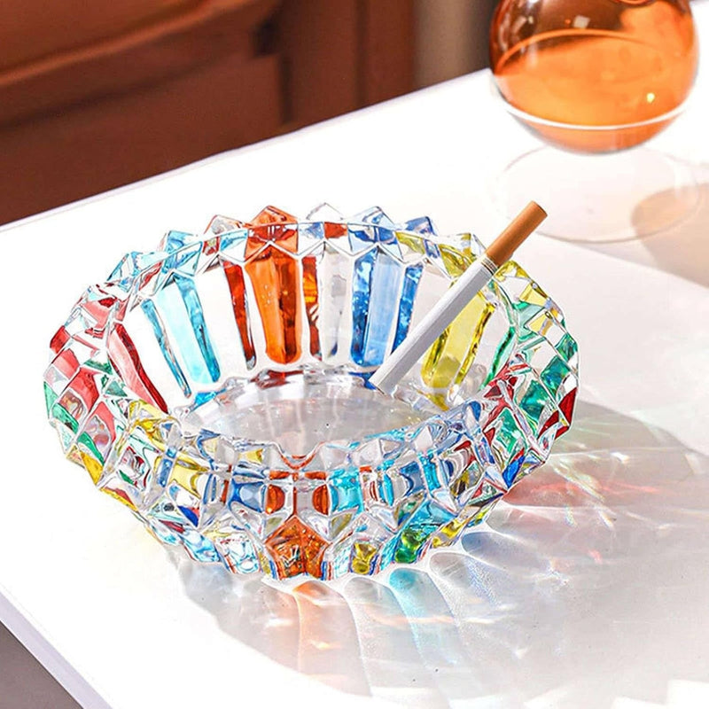 Retro Style Crystal Ashtray
