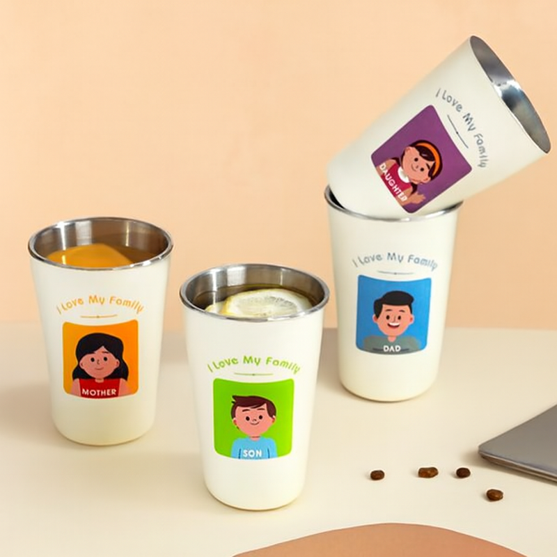 Adorable Happy Family Multi-Purpose Cup Set