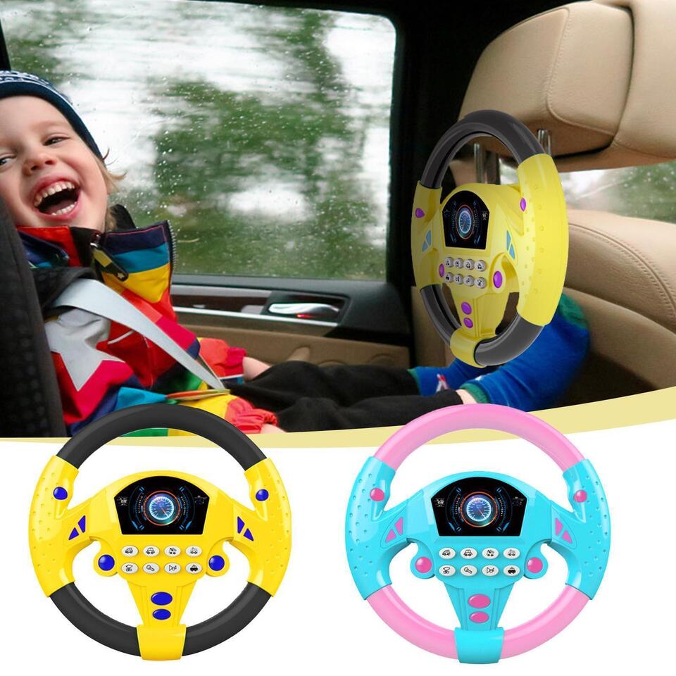 Junior Driver's Interactive Steering Wheel with Light