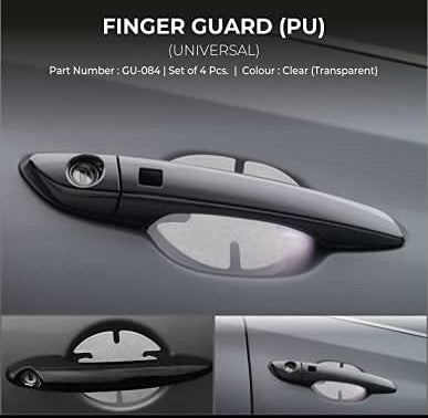 Car Door Transparent Handle Guard Sticker without Logo ( PACK OF 4 )