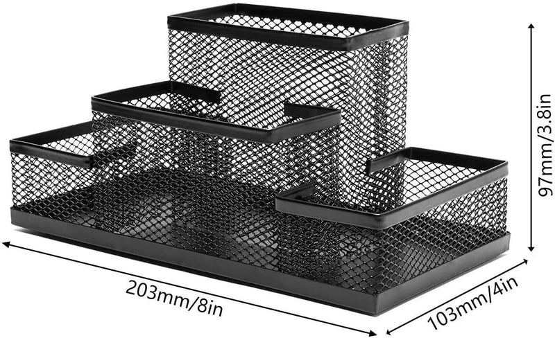 4 Compartment Metal Desktop Organizer -1 PC